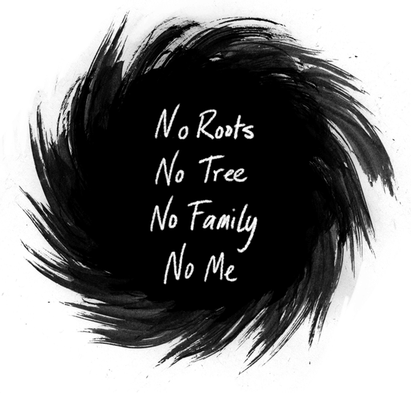 No Roots illustration series title